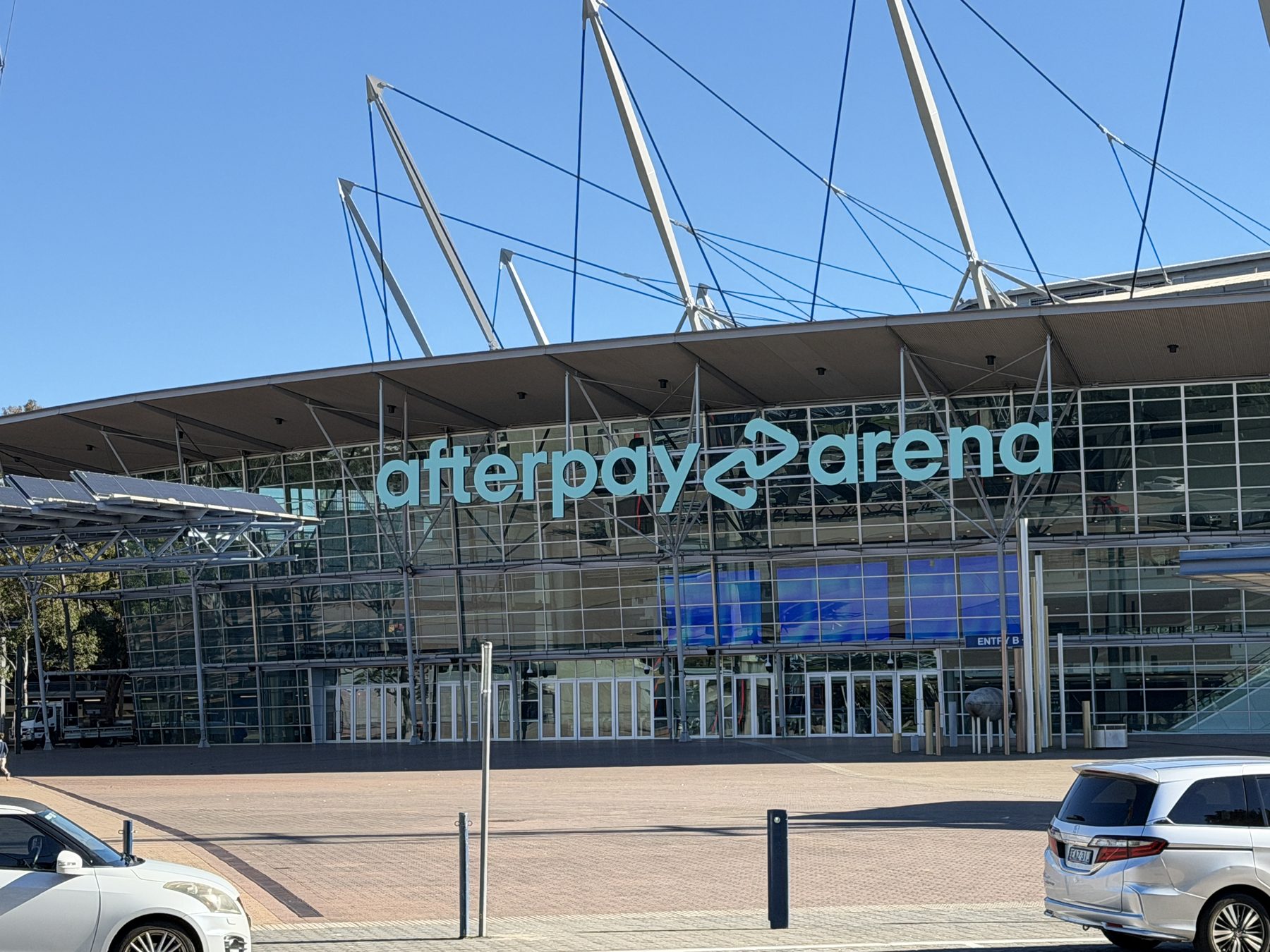 Afterpay Arena exterior entry facade