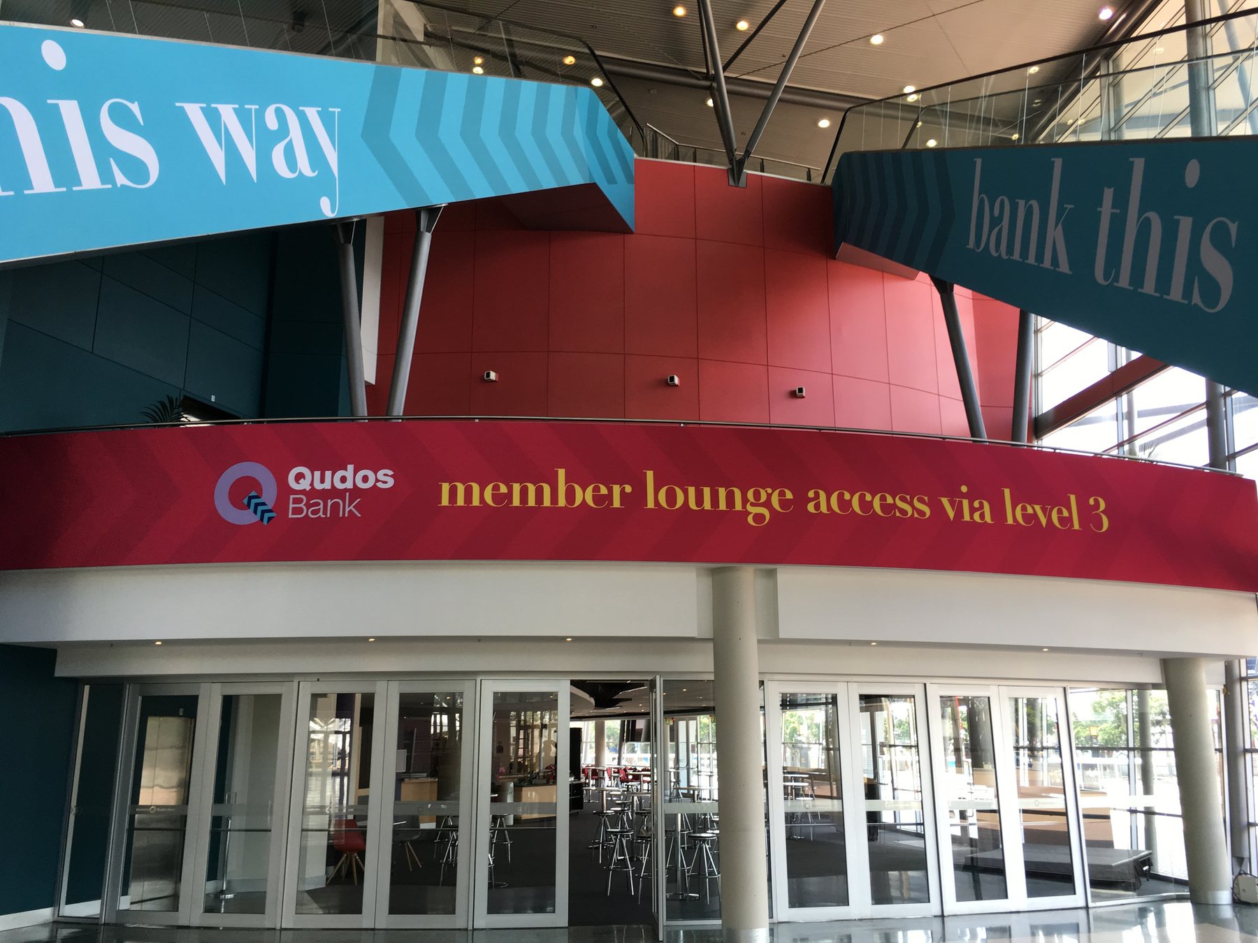 Qudos Bank Arena directional signage